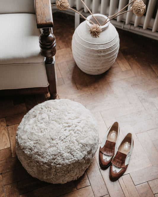 Sheepskin Footstool